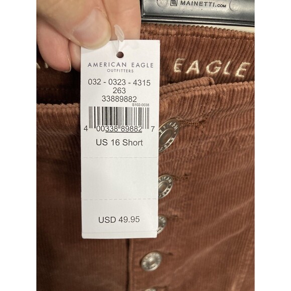 American Eagle Curvy Hi-Rise Corduroy Jeggings Size‎ 16 Short (33W) Buttonfly - Picture 3 of 6